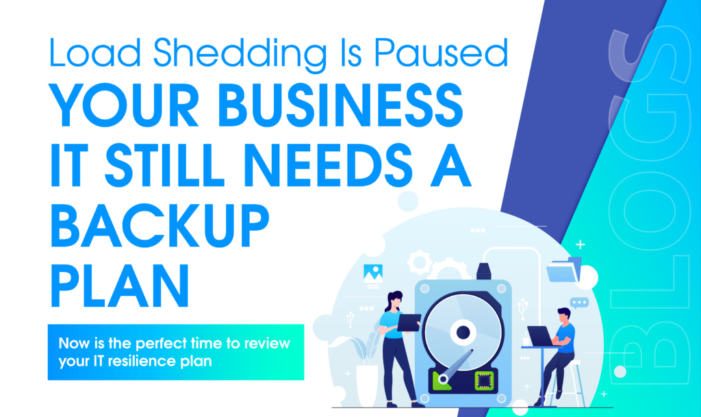 UPS backup power unit protecting business IT equipment in South Africa